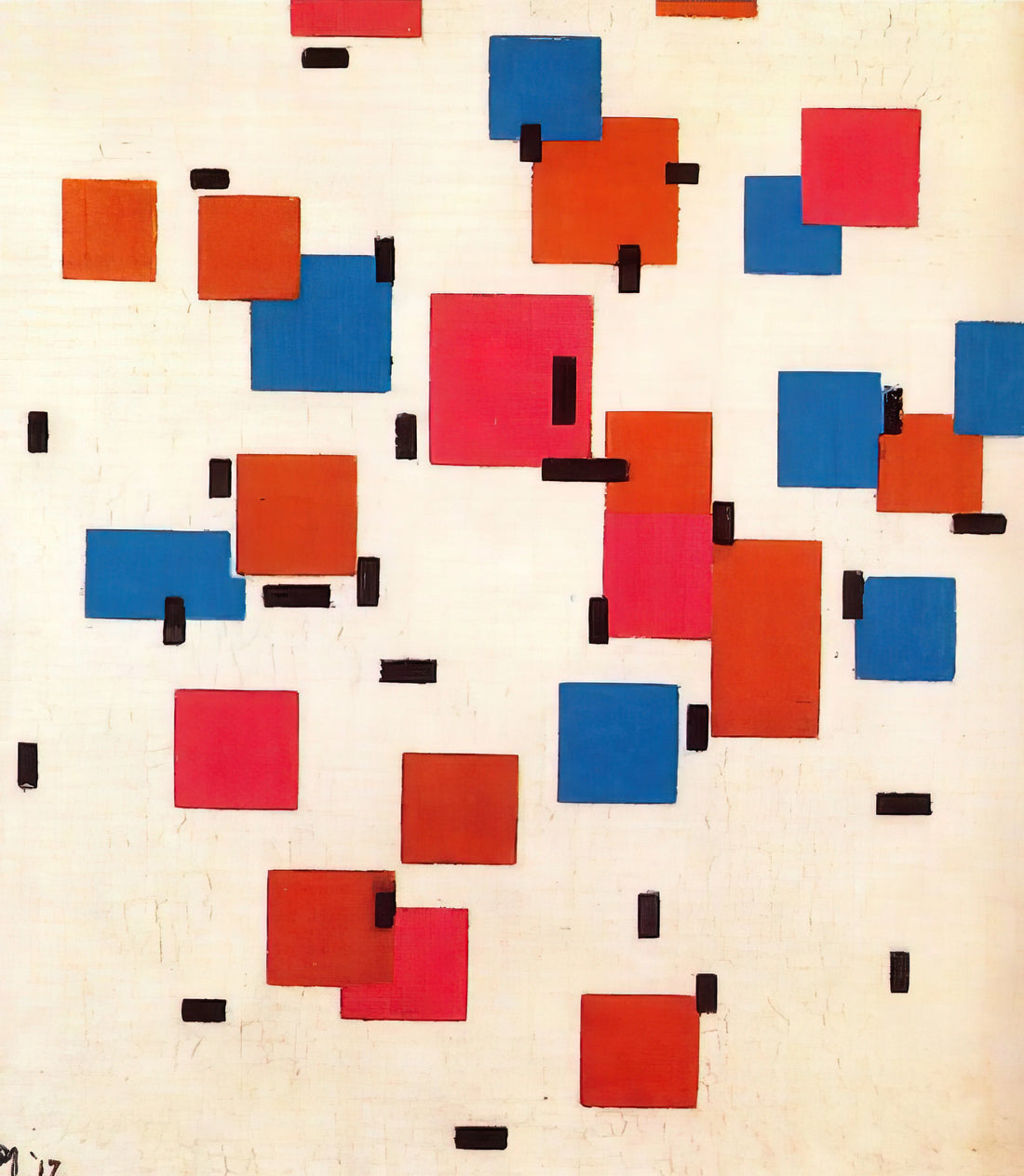 Mondrian Prints on Canvas: A Collector's Guide to Neoplasticist Masterpieces - Composition in Color A by Piet Mondrian