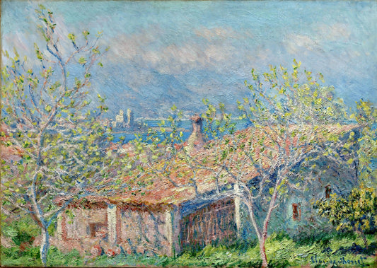 Monet Canvas Wall Art: Bringing Impressionist Mastery to Your Home - Gardener's House at Antibes by claude monet