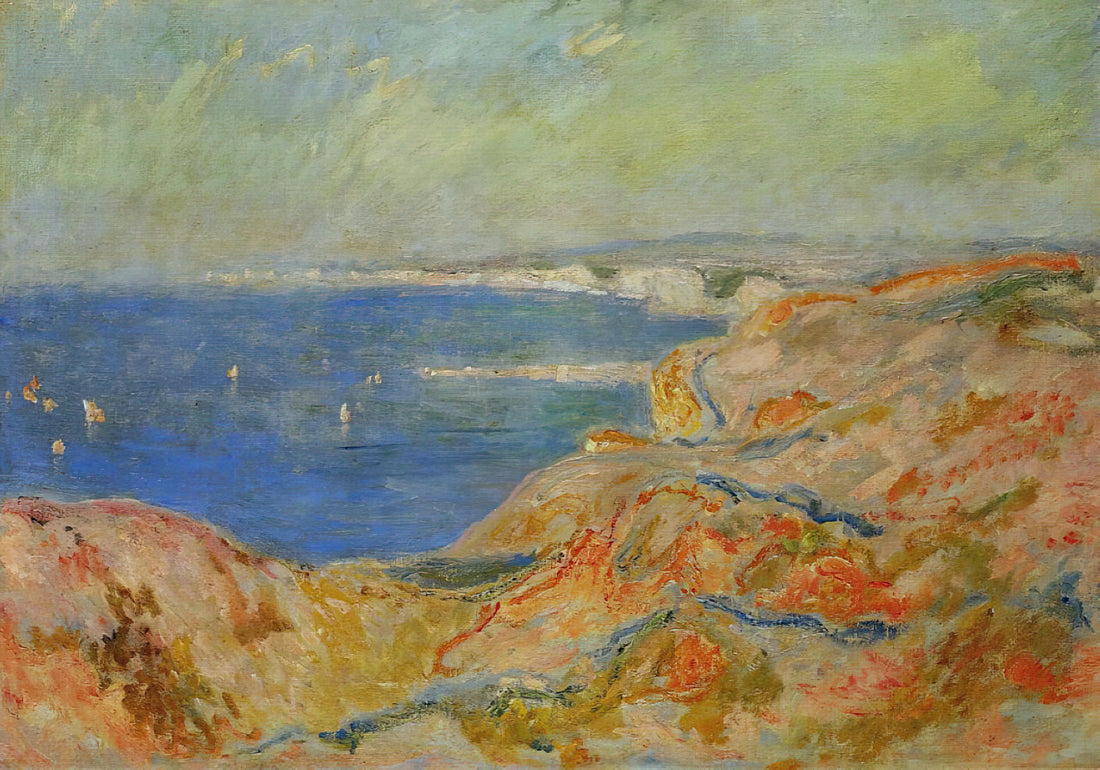 Monet City Paintings: Urban Impressions of Light and Modernity - On the Cliff near Dieppe by claude monet