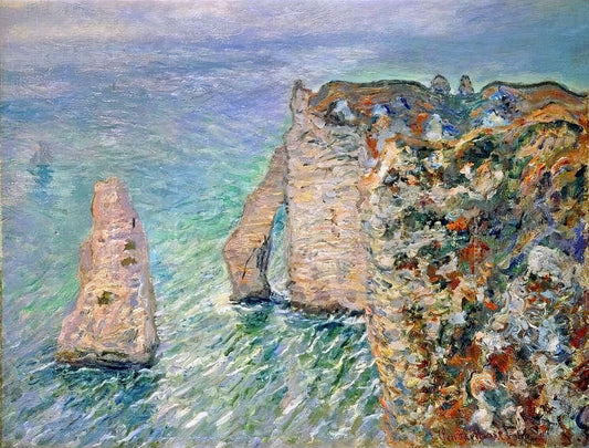 Monet Magpie Print: A Masterpiece of Winter Light and Impressionist Innovation - The Rock Needle and the Porte d'Aval by claude monet