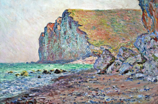 Monet Painting Water: The Master of Light, Reflection, and Impressionist Innovation - Cliffs of Les Petites-Dalles by claude monet