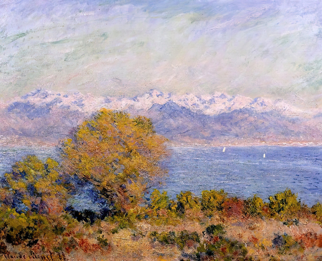 Monet Reproduction Prints: How to Own Museum-Quality Impressionist Art - The Alps Seen from Cap d'Antibes by claude monet