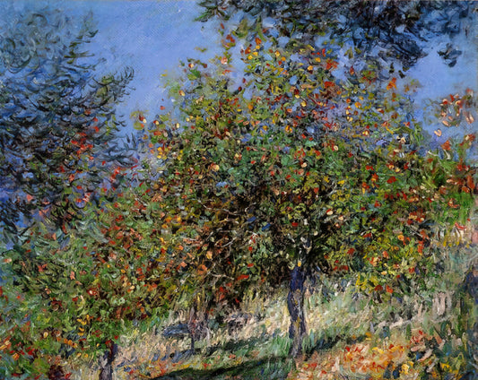 Monet Self Portrait 1917: A Master's Final Reflection on Art and Legacy - Apple Trees on the Chantemesle Hill by claude monet