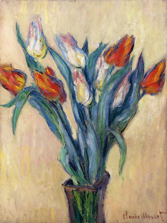 Monet's Orangerie: The Ultimate Guide to the Water Lilies Masterpiece - Vase of Tulips by claude monet