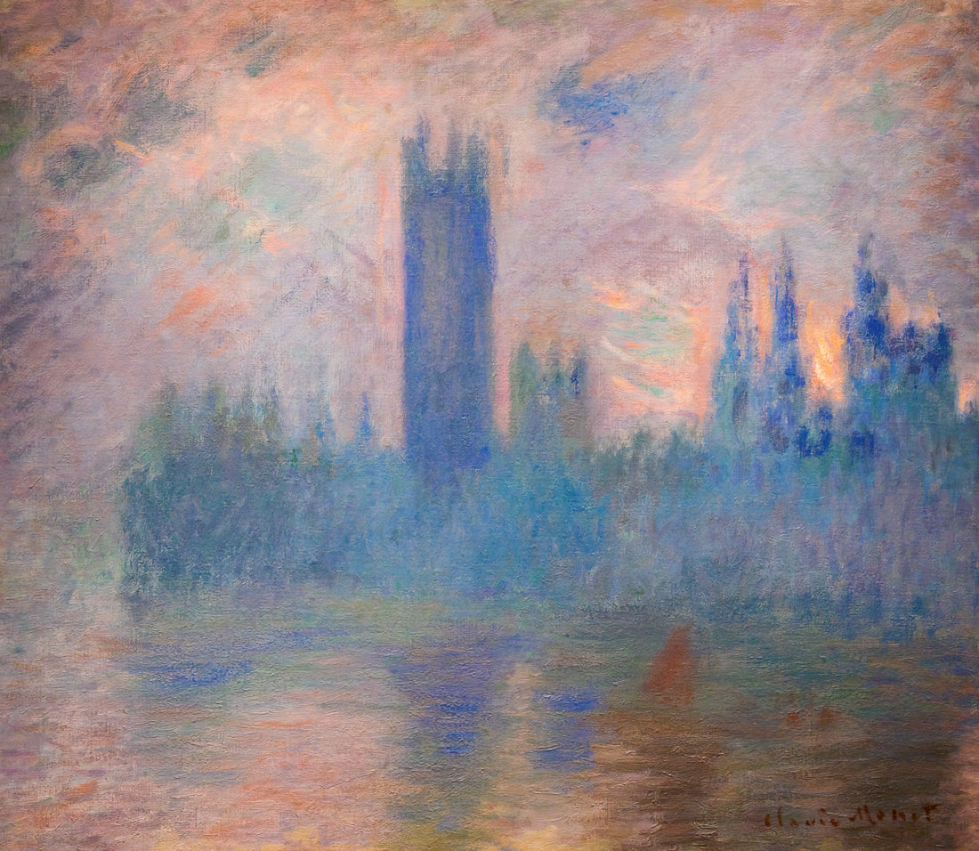 Monet's Water Lilies at the Louvre: A Journey Through Impressionism's Final Masterpiece - Houses of Parliament, Westminster by claude monet