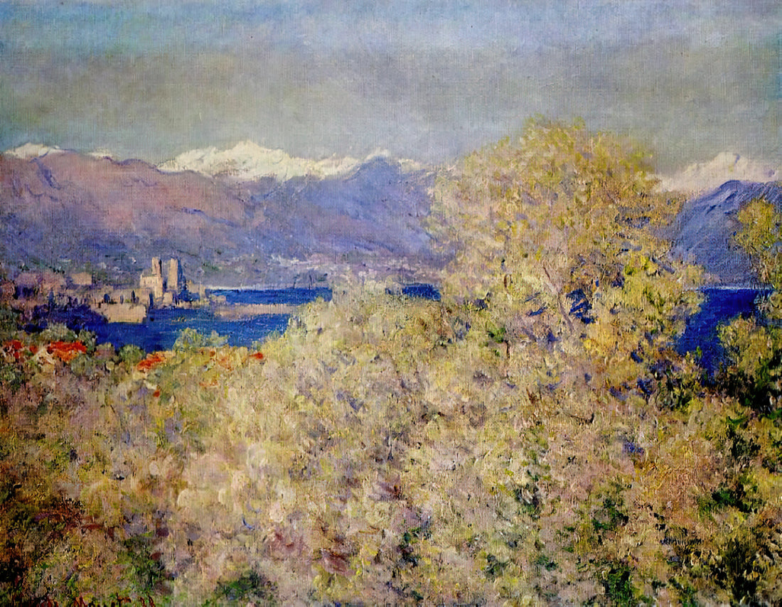 Monet's Water Lilies at the Met: A Journey Through Light, Color, and Artistic Legacy - Antibes - View of the Salis Gardens by claude monet