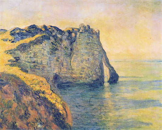 Monet's Water Lilies at the National Gallery: A Masterpiece of Light and Reflection - Cliffs of the Porte d'Aval by claude monet