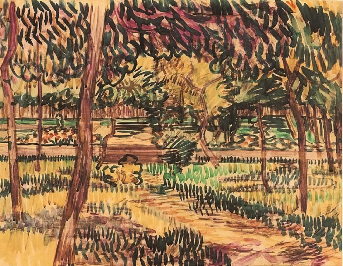 Montmajour by Vincent van Gogh: A Masterpiece of Provençal Light and Artistic Evolution - Trees in the Garden of the Asylum by Vincent van Gogh