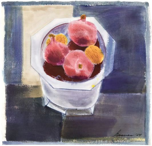 Morris Graves Prints for Sale: A Collector's Guide to the Northwest Visionary's Ethereal Art - Still Life with Bowl of Pomegranates - 1964 by Morris Graves