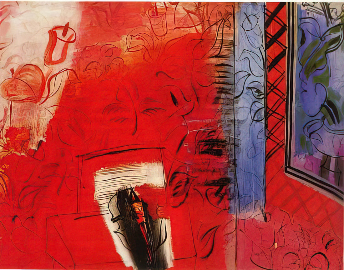 Musée Dufy Nice: A Curated Guide to Raoul Dufy's Riviera Legacy and Art Prints - STILL LIFE WITH VIOLIN HOMMAGE TO BACH 1952 by Raoul Dufy