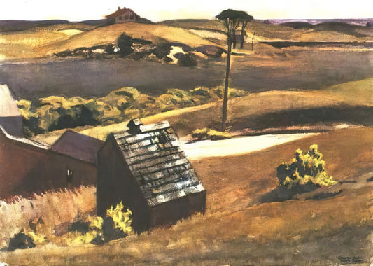 Nighthawks Art Print: A Definitive Guide to Edward Hopper's Iconic Masterpiece - Burly Cobb Hen Coop and Barn by Edward Hopper
