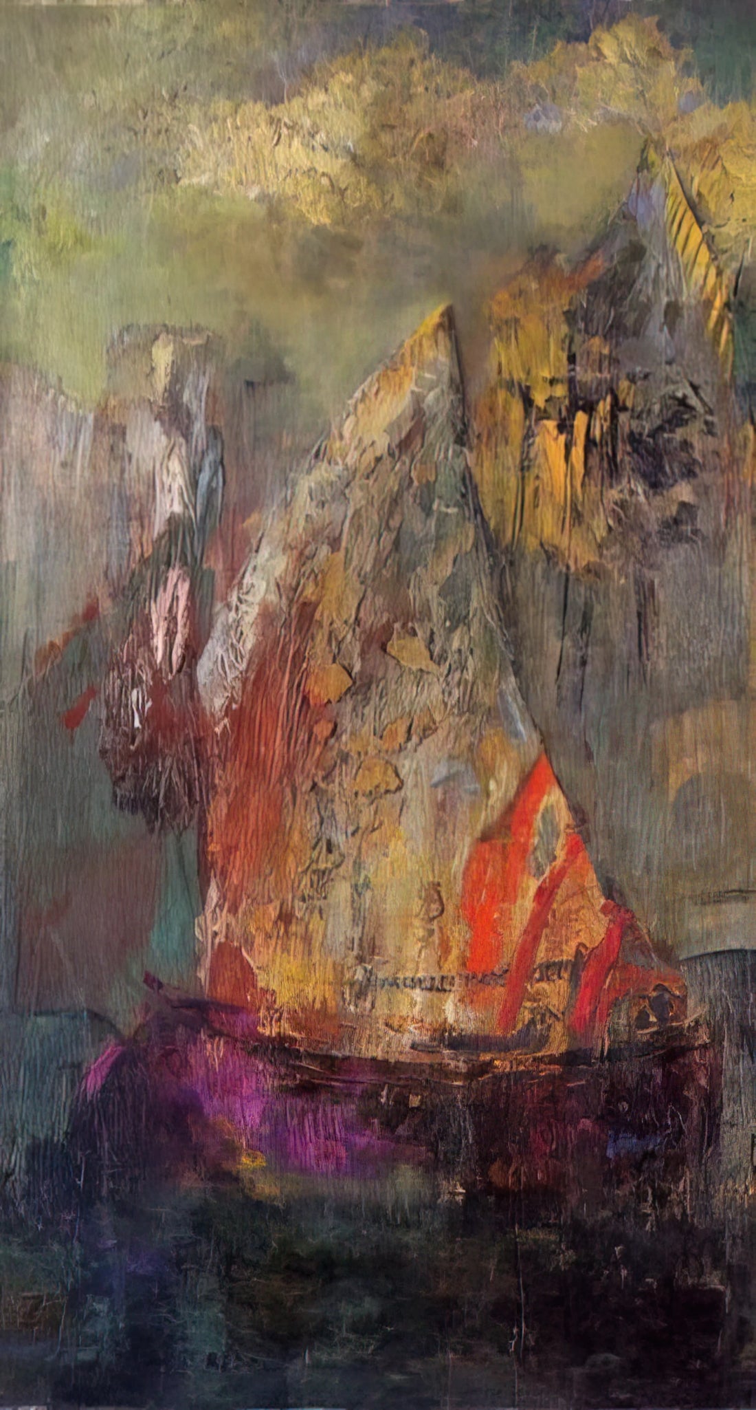 Odilon Redon Portrait: The Symbolist Master of Dreams and Darkness - A BOAT 1 by Odilon Redon
