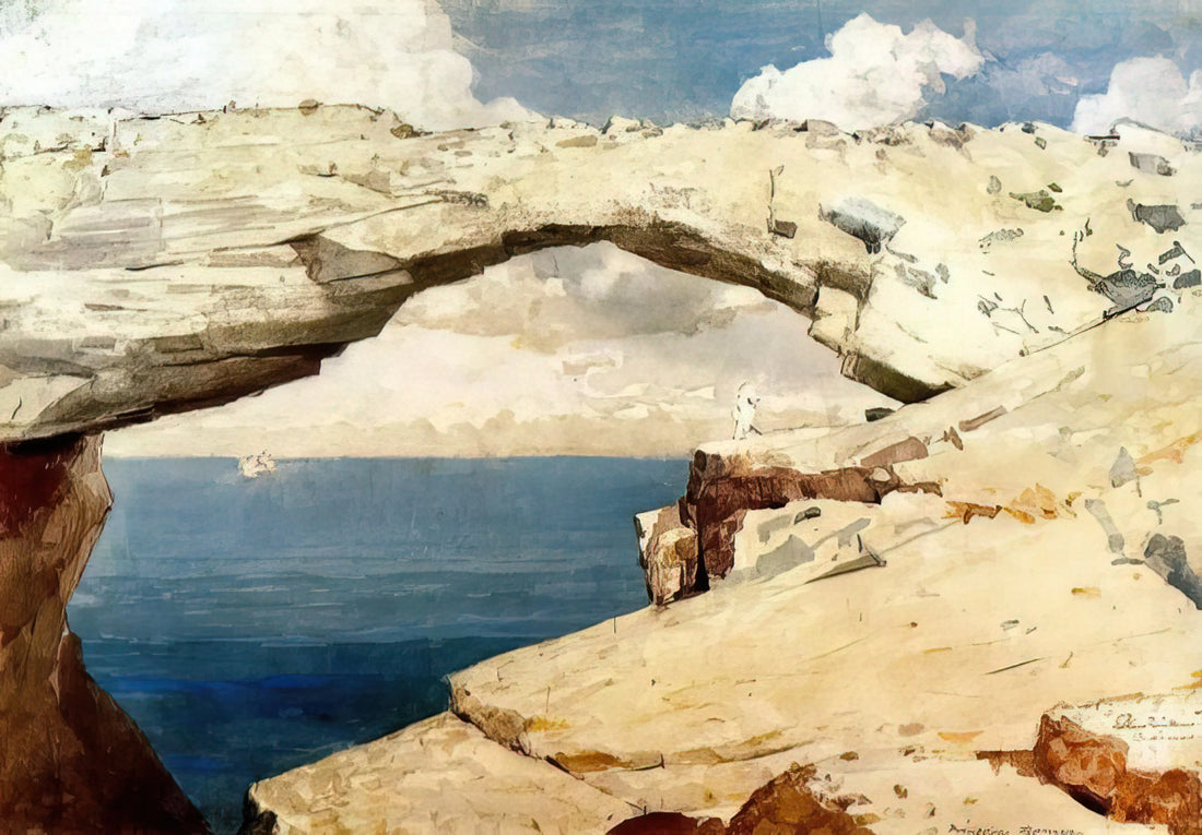 On the Beach by Winslow Homer: A Masterpiece of American Realism - GLASS WINDOWS BAHAMAS 1885 by Winslow Homer