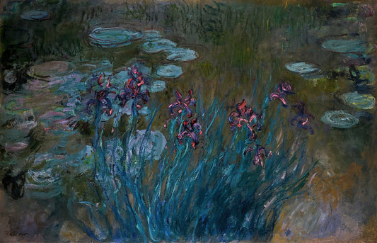 Oscar Claude Monet Paintings: A Journey Through Light, Color, and Impressionist Mastery - Irises and Water-Lilies by claude monet