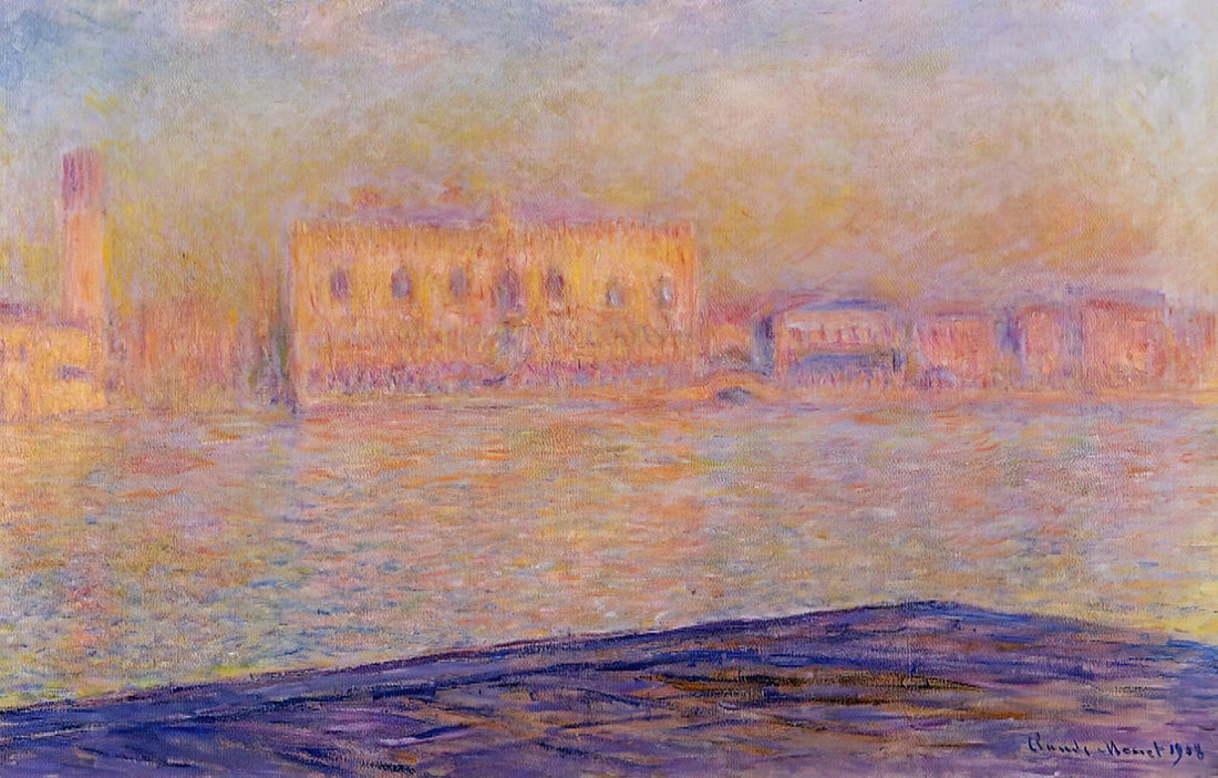 Oscar Claude Monet Water Lilies: The Definitive Guide to Monet's Masterpiece Series - The Doges' Palace Seen from San Giorgio Maggiore by claude monet