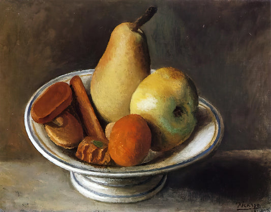Pablo Picasso Art Prints: A Curator's Guide to Collecting and Displaying the Master's Work - Fruit Bowl with Fruit - 1918 by Pablo Picasso