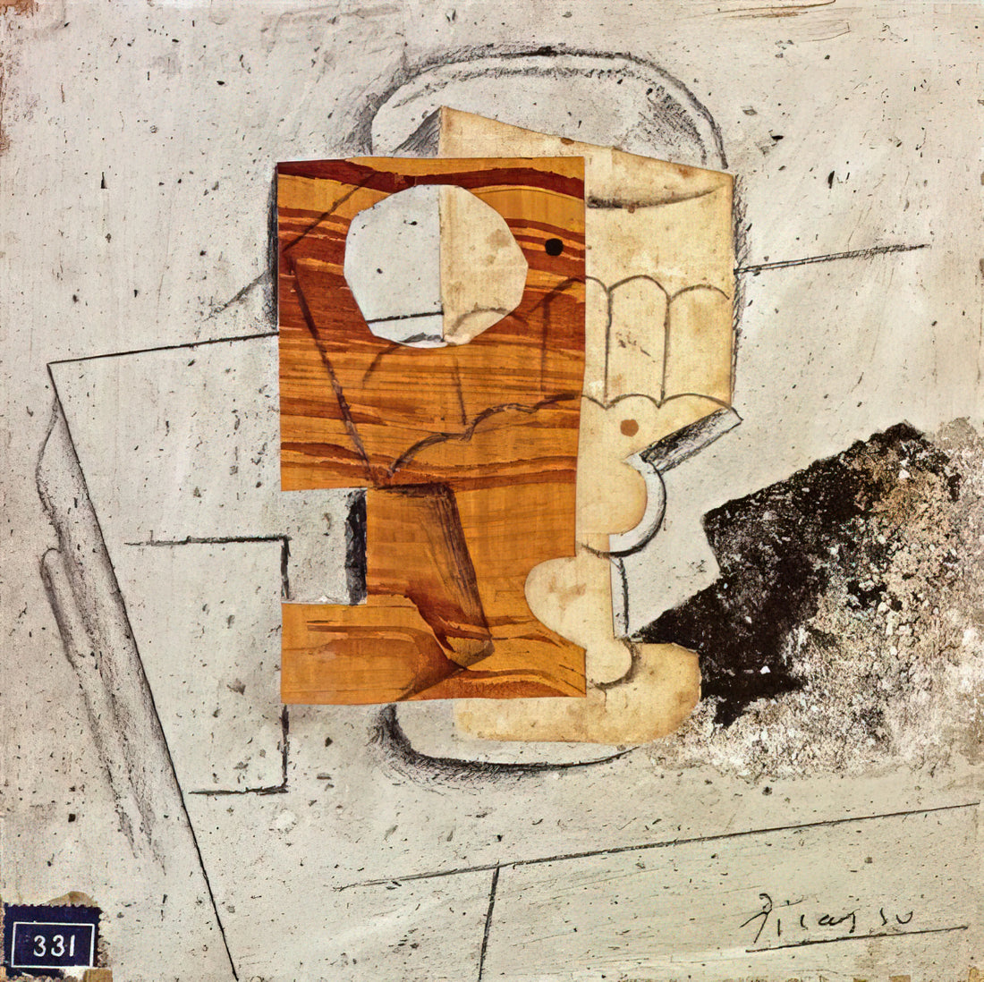 Pablo Picasso Cubism Famous Paintings: The Revolutionary Works That Shattered Perspective - Glass on a Table - 1914 by Pablo Picasso