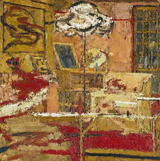 Paintings by Frank Auerbach: A Definitive Guide to the Artist's Raw, Layered Masterpieces - THE SITTING ROOM by Frank Auerbach