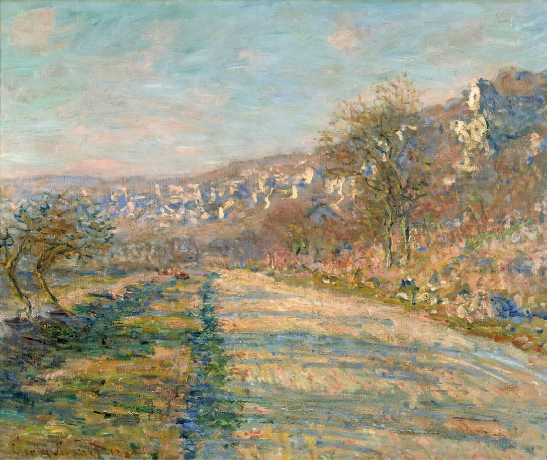 Paintings by Monet: The Master of Impressionist Art - Road of La Roche-Guyon by claude monet
