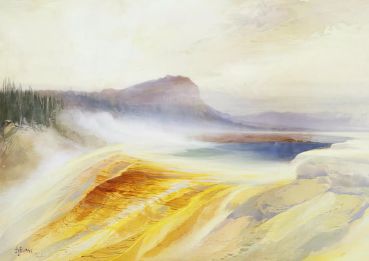 Paintings by Moran: The American Landscape Master Who Defined the West - Great Blue Spring of the Lower Geyser Basin by Thomas Moran