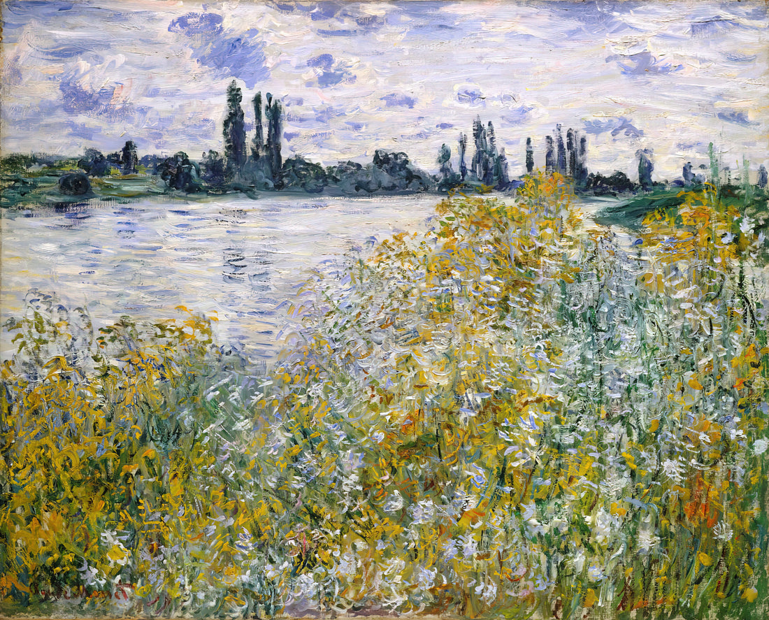 Palazzo da Mula Monet: A Venetian Masterpiece of Light and Reflection - Isle of Flowers on Siene near Vetheuil by claude monet