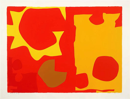 Patrick Heron Yellow Painting: The Luminous Legacy of a British Modernist Master - Six in Light Orange with Red in Yellow - 1970 by Patrick Heron