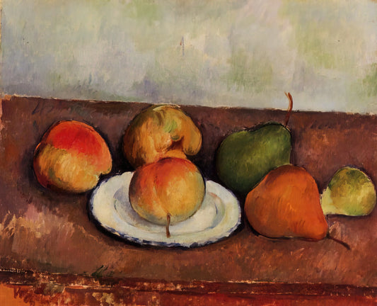 Paul Cézanne and the Enduring Legacy of Mont Sainte-Victoire - Still Life Plate and Fruit by Paul Cézanne