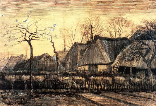 Paul Gauguin and Vincent van Gogh: The Tumultuous Friendship That Shaped Modern Art - Houses with Thatched Roofs by Vincent van Gogh