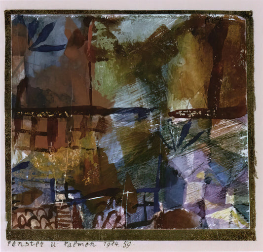 Paul Klee Angelus Novus Poster: Decoding the Angel of History - WINDOWS AND PALM TREES 1914 by Paul Klee