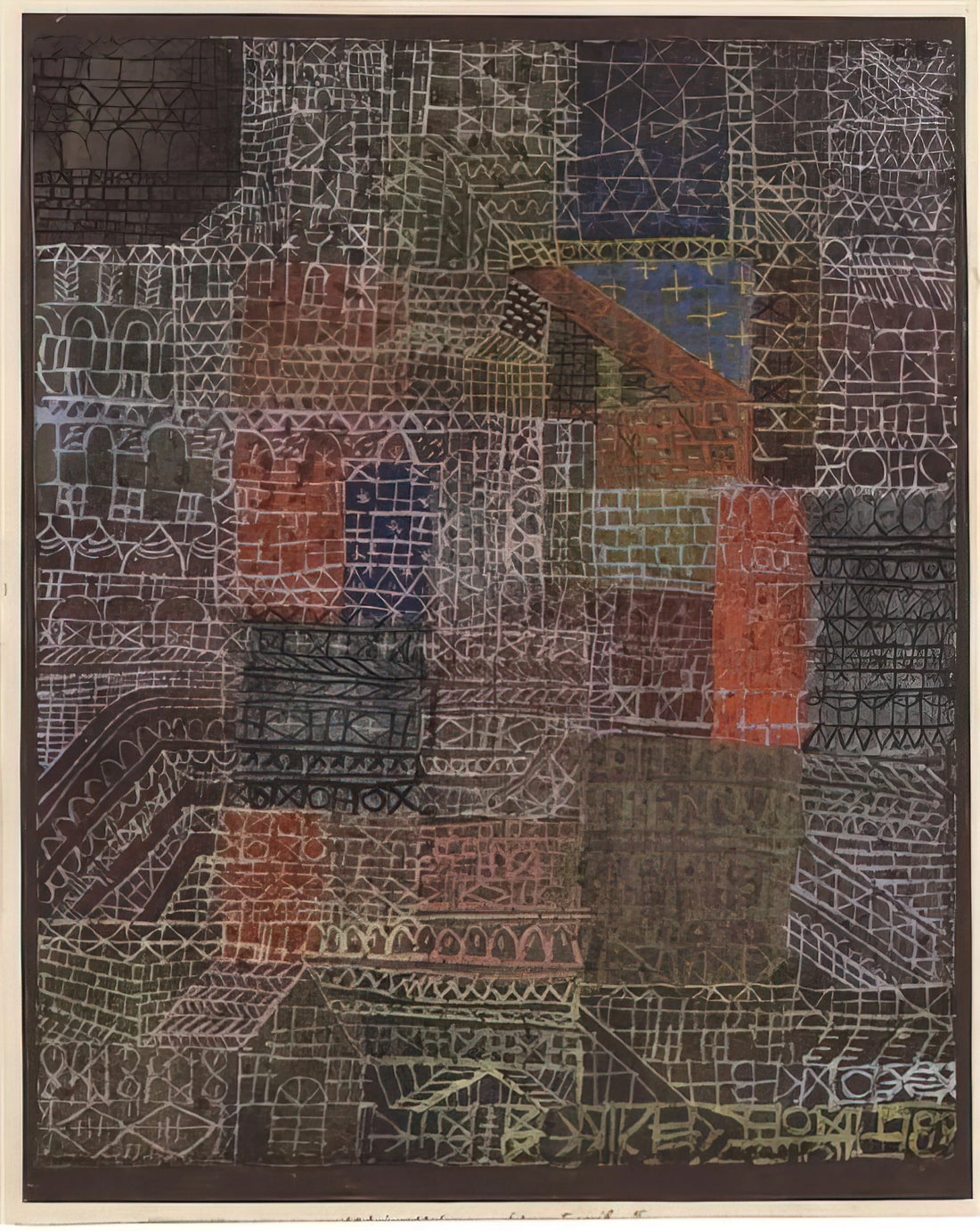 Paul Klee Building Art: Architectural Dreams in Paint and Print - STRUCTURAL II 1924 by Paul Klee