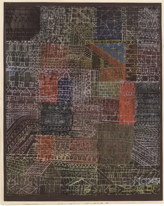 Paul Klee Building Art: Architectural Dreams in Paint and Print - STRUCTURAL II 1924 by Paul Klee