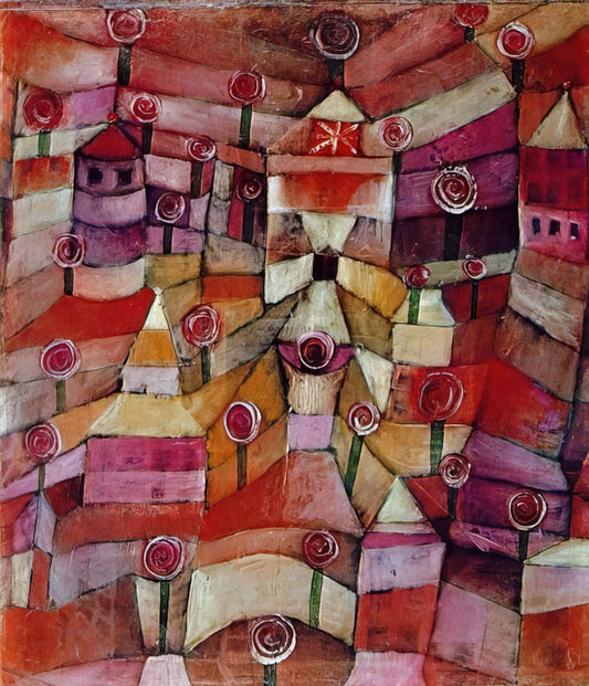 Paul Klee Oil Paintings: A Journey Through Color, Symbolism, and Modernist Innovation - ROSE GARDEN 1920 by Paul Klee