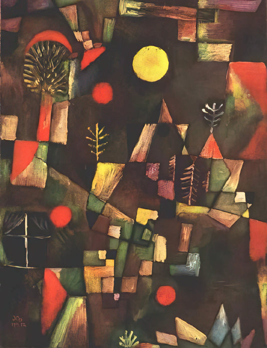 Paul Klee Separation in the Evening: A Masterpiece of Color Theory and Symbolism - FULL MOON 1919 by Paul Klee