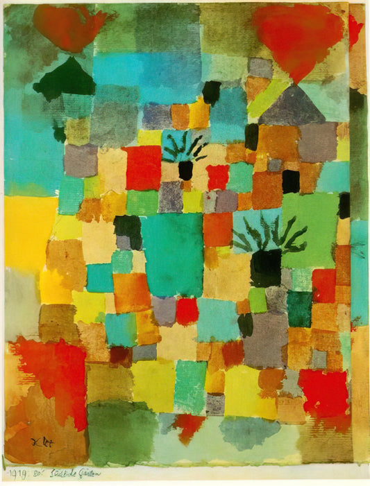 Paul Klee and the Bauhaus: Where Geometry Met the Dreamlike - SOUTHERN TUNISIAN GARDENS 1919 by Paul Klee