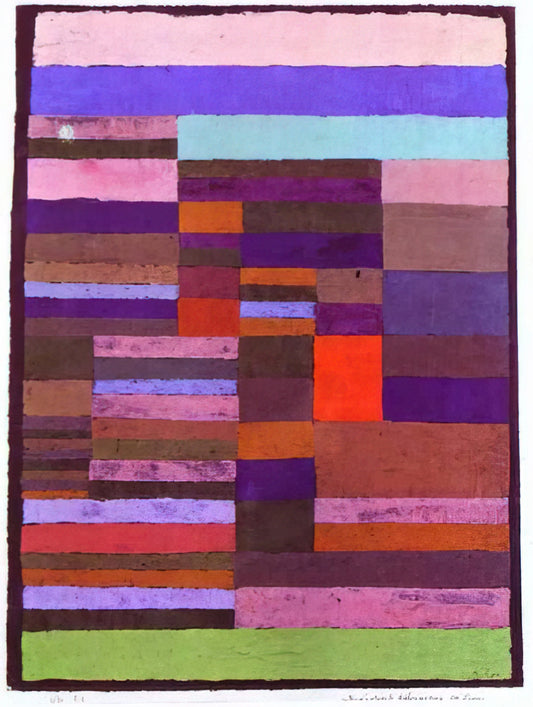 Paul Klee: The Enigmatic Master of Color, Line, and Symbolism - INDIVIDUALIZED ALTIMETRY OF STRIPES 1930 by Paul Klee