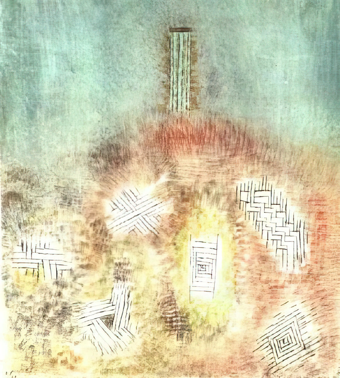 Paul Klee: The Master of Color, Line, and Symbolic Abstraction - THE COLUMN 1926 by Paul Klee