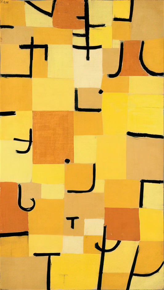 Paul Klee's Farbtafel 1930: A Masterpiece of Color Theory and Abstract Expression - CHARACTERS IN YELLOW 1937 by Paul Klee