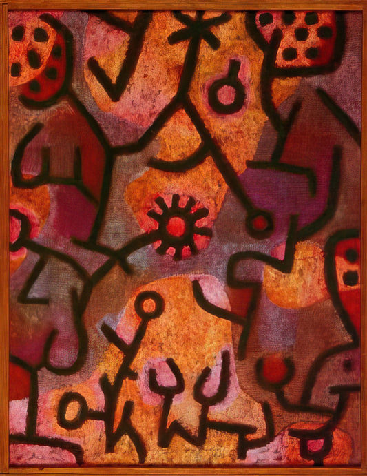 Paul Klee's 'Irony at Work': A Masterpiece of Modernist Wit and Visual Philosophy - FLORA ON ROCKS SUN 1940 by Paul Klee