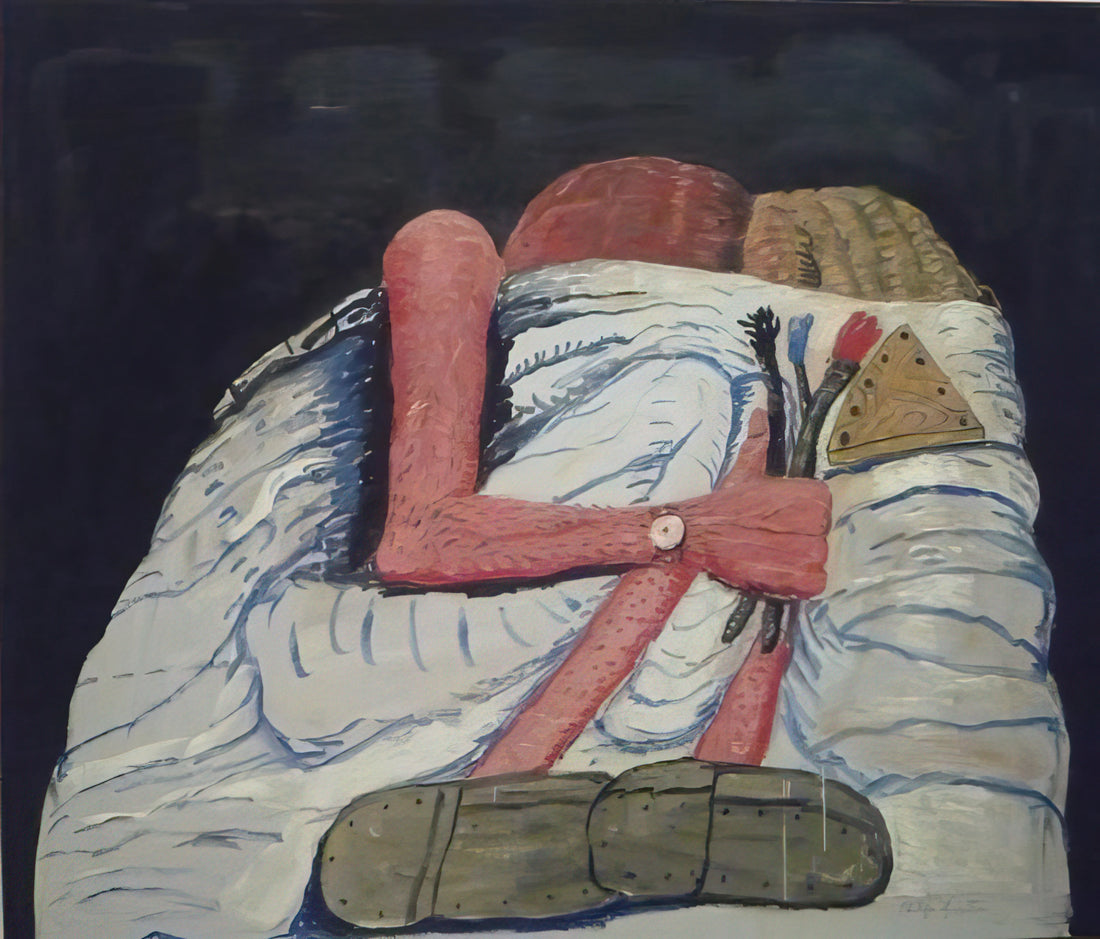 Philip Guston Art for Sale: A Collector's Guide to His Late Masterpieces - COUPLE IN BED by Philip Guston