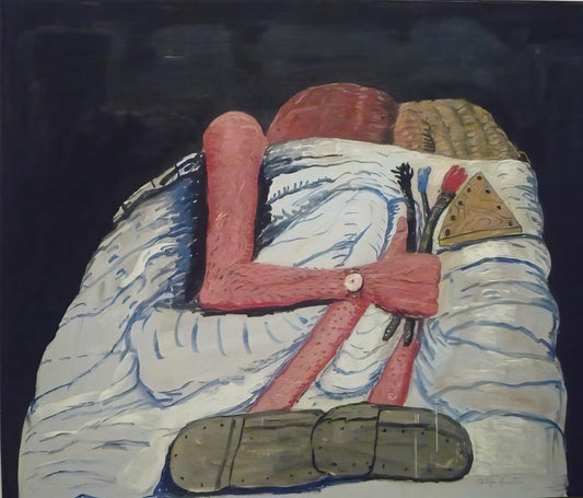 Philip Guston Retrospective: A Journey Through the Artist's Transformative Career - COUPLE IN BED by Philip Guston