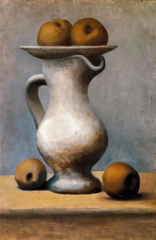 Picasso Birds: Avian Motifs in the Master's Revolutionary Art - Still life with pitcher and apples by Pablo Picasso