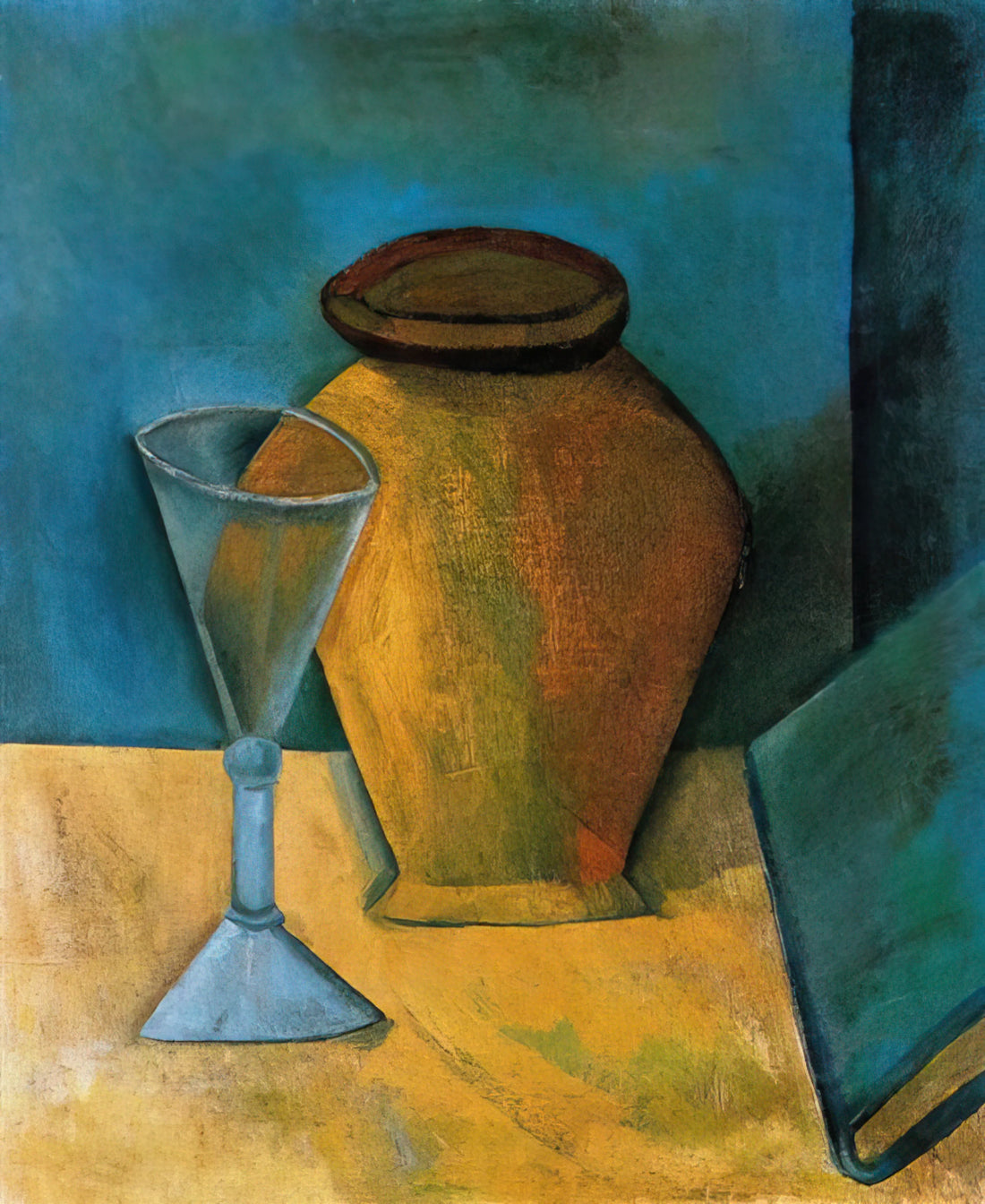 Picasso Exhibition Posters for Sale: Curating Modernist History for Your Collection - Pot, Glass and Book - 1908 by Pablo Picasso
