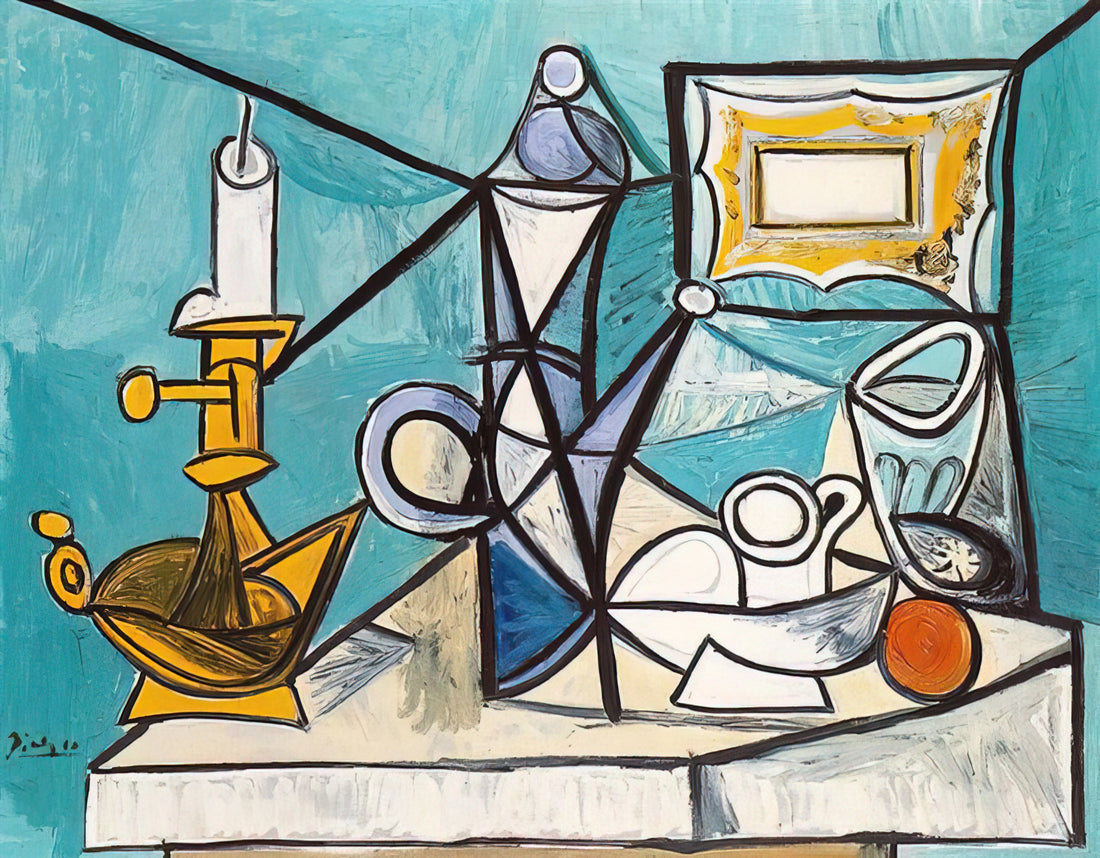 Picasso Sketches Prints: The Intimate Genius Behind the Masterpieces - Still life with lamp - 1944 by Pablo Picasso