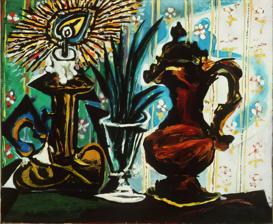 Picasso Sleeping Woman Print: A Masterpiece of Modernist Portraiture - Still life with candle by Pablo Picasso