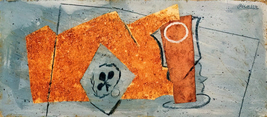 Picasso Works by Year: A Curated Journey Through the Master's Evolution - Playing Card and Glass - 1914 by Pablo Picasso
