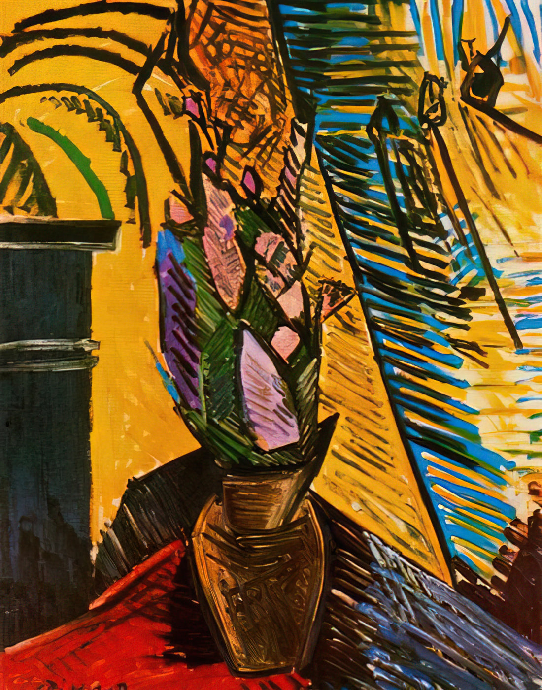 Picasso festményei: Átfogó útmutató a 20. század zsenijének korszakaihoz és örökségéhez - Flowers on the table by Pablo Picasso