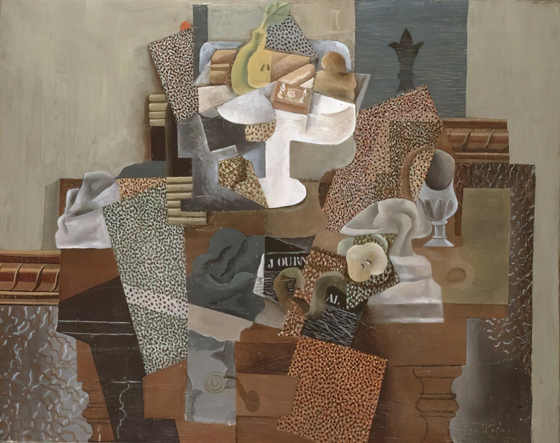 Picasso's Colorful Paintings: A Journey Through His Chromatic Evolution - Still Life with Compote and Glass - 1914 by Pablo Picasso