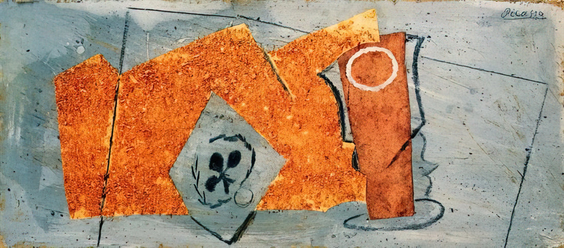 Picasso's Early Years: The Formative Periods That Shaped a Genius - Playing Card and Glass - 1914 by Pablo Picasso