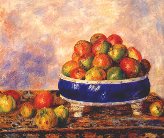 Pierre-Auguste Renoir Paintings: A Curator's Guide to the Impressionist Master's Enduring Legacy - Apples in a dish by Pierre-Auguste Renoir