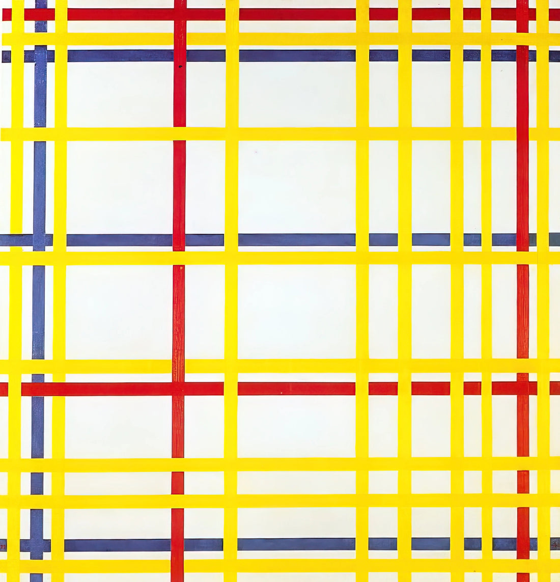 Piet Mondrian Complete Works: From Dutch Landscapes to Neoplasticism - New York City I by Piet Mondrian
